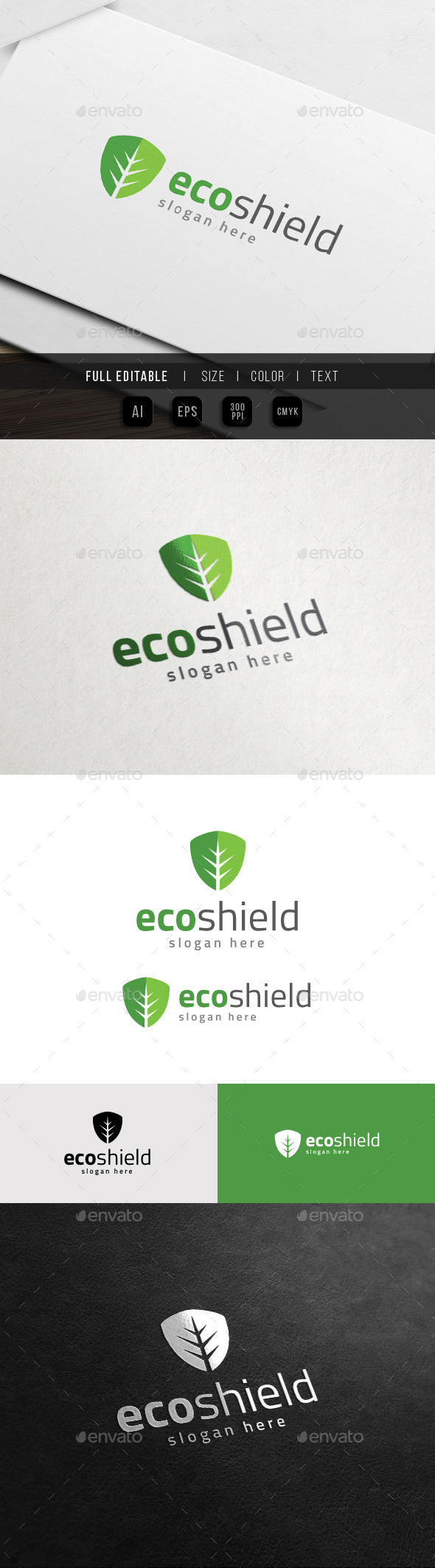 GraphicRiver Green Shield Eco Property Logo 11441667 GraphicRiver Green Shield Eco Property Logo 11441667