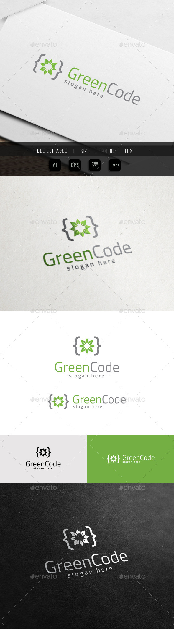 GraphicRiver Green Code Developer Growth Logo 11441773 GraphicRiver Green Code Developer Growth Logo 11441773