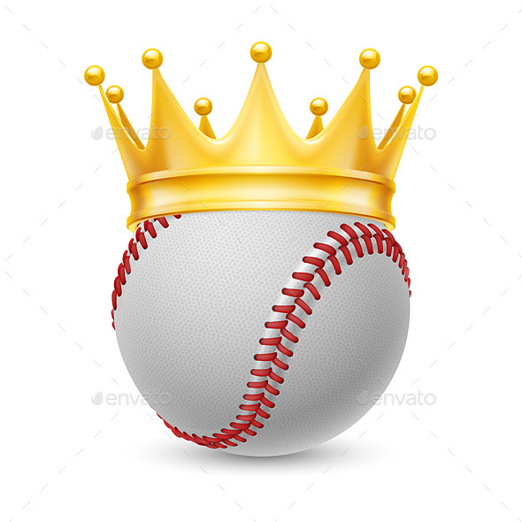 GraphicRiver Gold Crown on Baseball 11442218 GraphicRiver Gold Crown on Baseball 11442218