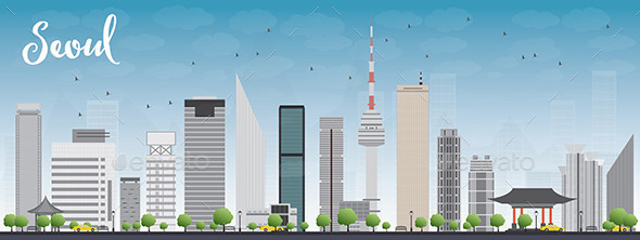 GraphicRiver Seoul Skyline with Grey Building and Blue Sky 11433709 GraphicRiver Seoul Skyline with Grey Building and Blue Sky 11433709