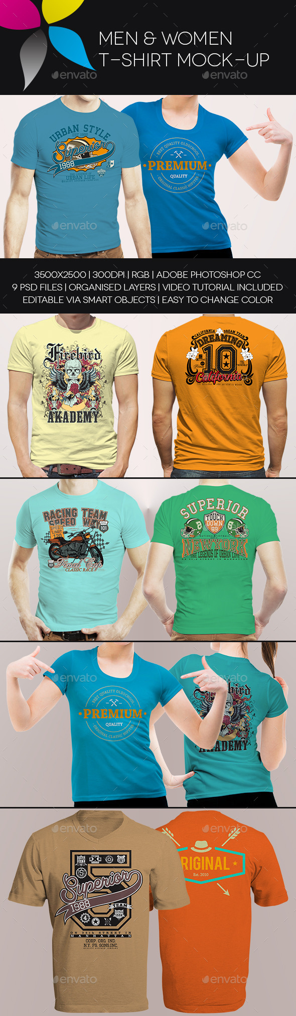 GraphicRiver Men & Women T-Shirt Mock-up 11427913 GraphicRiver Men & Women T-Shirt Mock-up 11427913