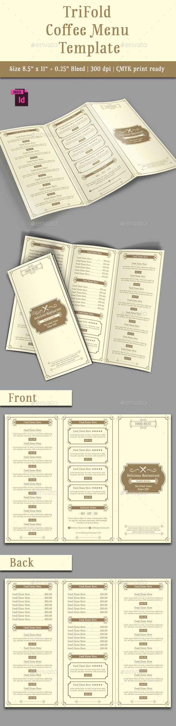 GraphicRiver TriFold Restaurant Menu Template Vol 8 11443173 GraphicRiver TriFold Restaurant Menu Template Vol 8 11443173
