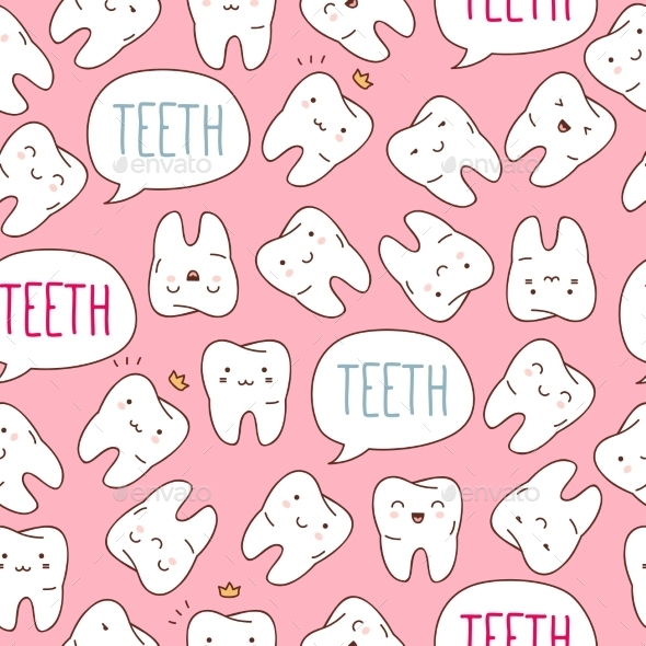 GraphicRiver Seamless Colorful Teeth Pattern 11443597 GraphicRiver Seamless Colorful Teeth Pattern 11443597