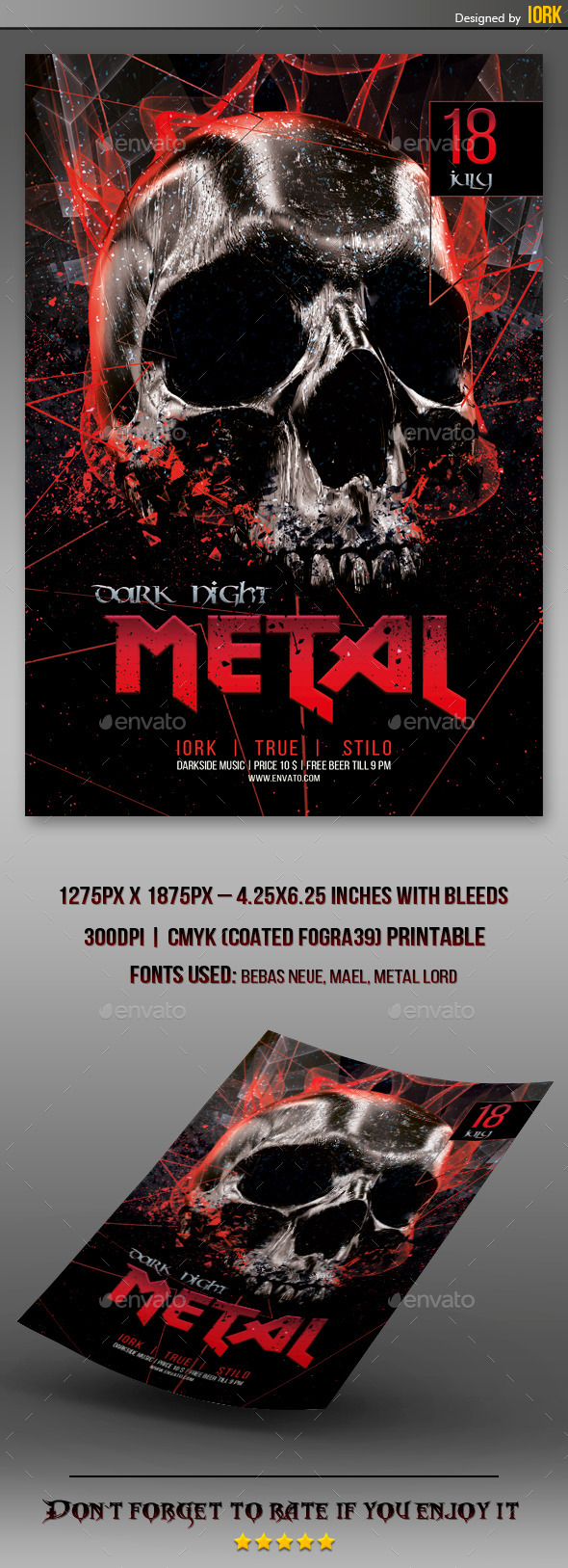 GraphicRiver Metal Night Flyer 11010557 GraphicRiver Metal Night Flyer 11010557