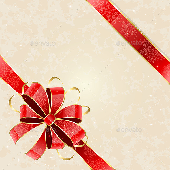 GraphicRiver Christmas Background with Bow 11443988 GraphicRiver Christmas Background with Bow 11443988