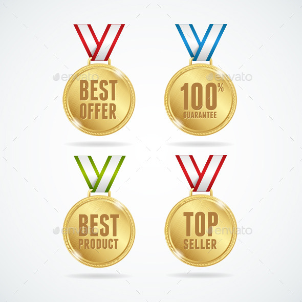 GraphicRiver Vector Set of Medals Sale Concept 11444192 GraphicRiver Vector Set of Medals Sale Concept 11444192