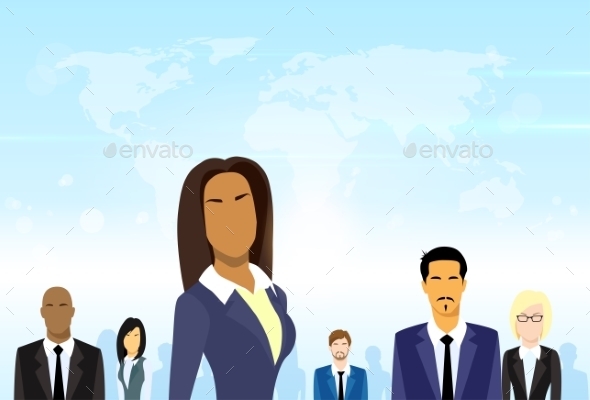 GraphicRiver Business People Group Leader Diverse Team Vector 11444376 GraphicRiver Business People Group Leader Diverse Team Vector 11444376