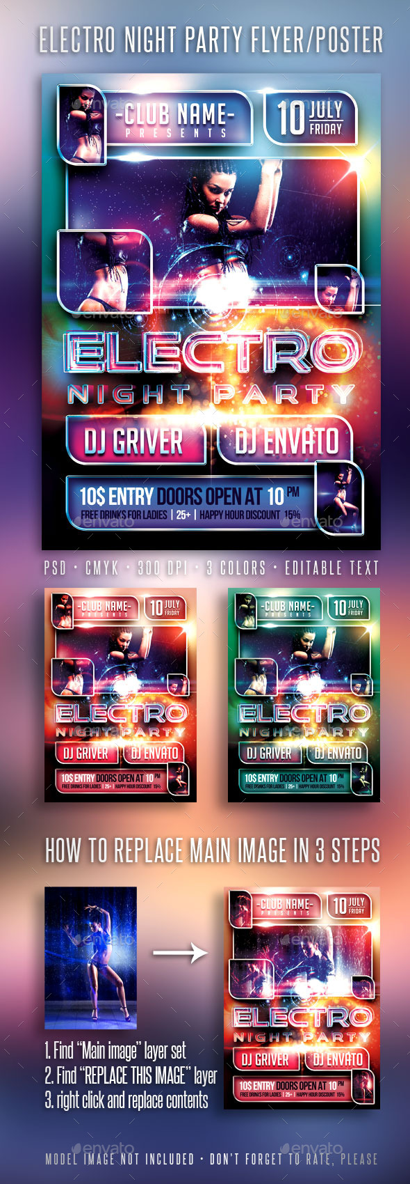 GraphicRiver Electro Night Party Flyer Poster 11444419 GraphicRiver Electro Night Party Flyer Poster 11444419
