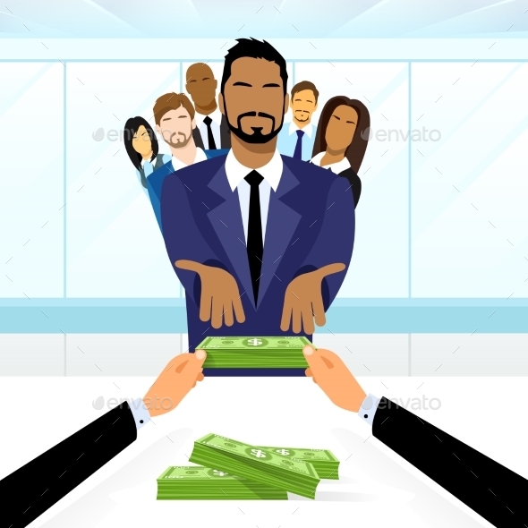 GraphicRiver Business People Group Leader Get Salary Dollar 11444563 GraphicRiver Business People Group Leader Get Salary Dollar 11444563