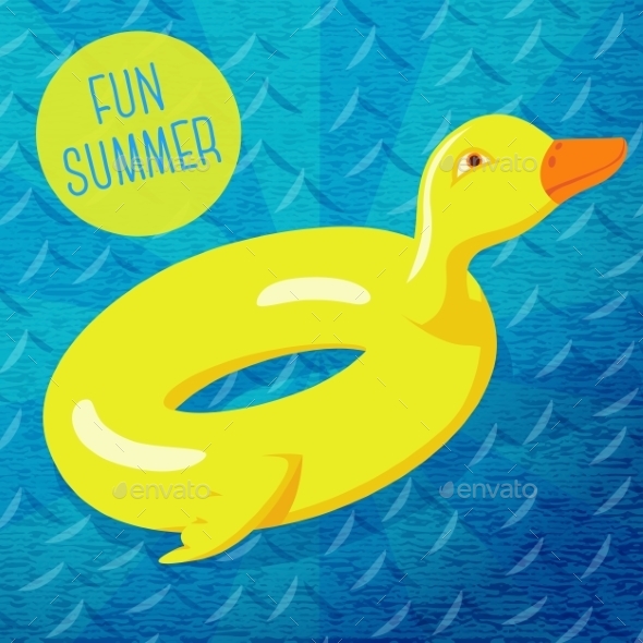 GraphicRiver Cute Summer Poster Fun Sea Rubber Duck 11444591 GraphicRiver Cute Summer Poster Fun Sea Rubber Duck 11444591