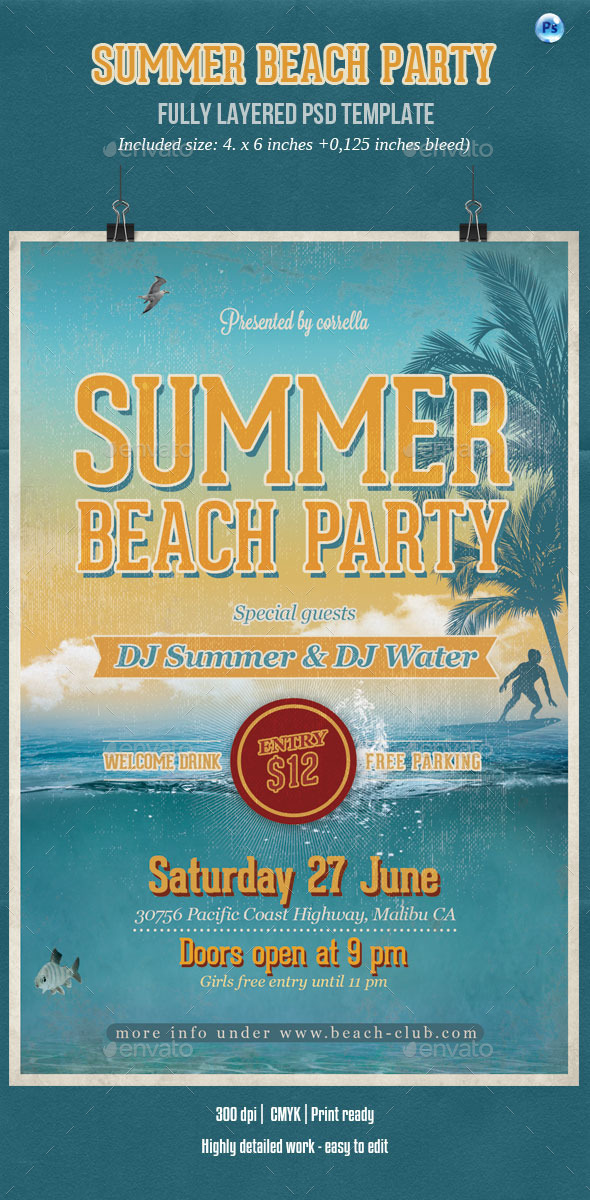 GraphicRiver Summer Beach Party Flyer 11444596 GraphicRiver Summer Beach Party Flyer 11444596