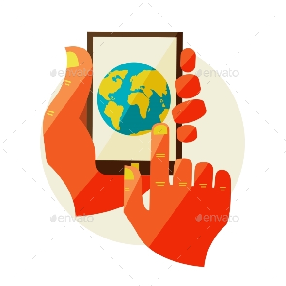 GraphicRiver Internet Connection Of Hand Touch Screen 11444621 GraphicRiver Internet Connection Of Hand Touch Screen 11444621