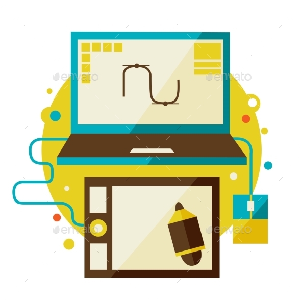 GraphicRiver Digital Tablet And Computer 11444635 GraphicRiver Digital Tablet And Computer 11444635