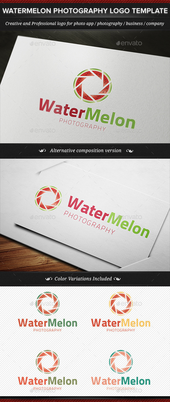 GraphicRiver Watermelon Nature Photography Logo Template 11444734 GraphicRiver Watermelon Nature Photography Logo Template 11444734