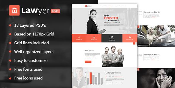 Lawyer PSD Template