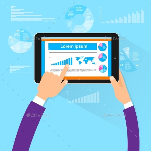 GraphicRiver Tablet Finance Chart Hand Touch Screen Finger Flat 11444888 GraphicRiver Tablet Finance Chart Hand Touch Screen Finger Flat 11444888