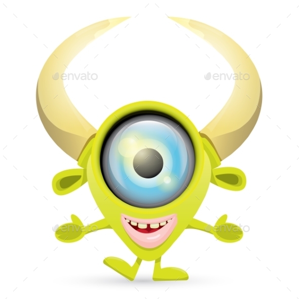GraphicRiver Green Cartoon Monster 11445175 GraphicRiver Green Cartoon Monster 11445175