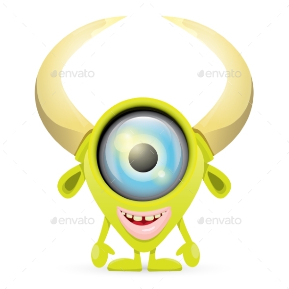 GraphicRiver Green Cartoon Monster 11445177 GraphicRiver Green Cartoon Monster 11445177