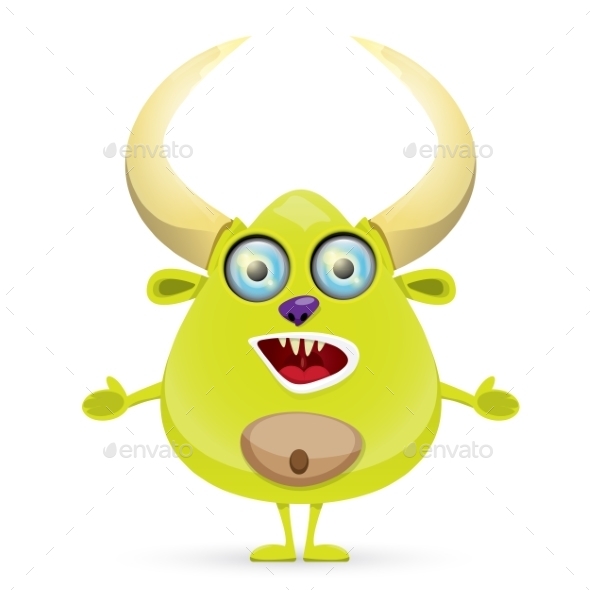 GraphicRiver Green Cartoon Monster 11445335 GraphicRiver Green Cartoon Monster 11445335