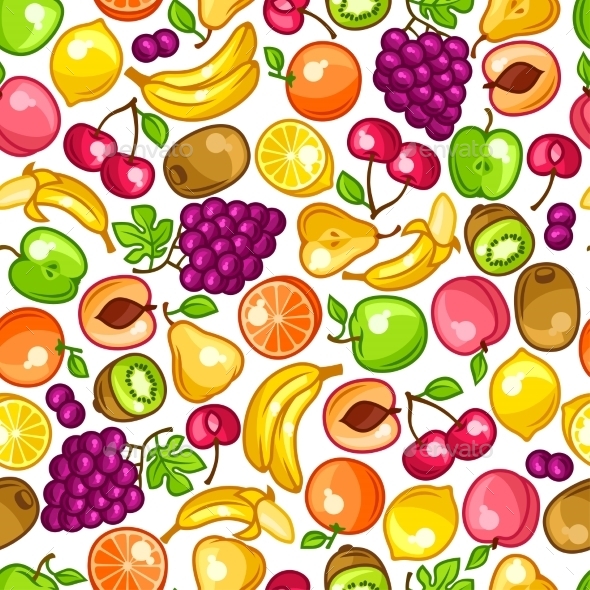 GraphicRiver Seamless Pattern With Stylized Fresh Ripe Fruits 11445512 GraphicRiver Seamless Pattern With Stylized Fresh Ripe Fruits 11445512
