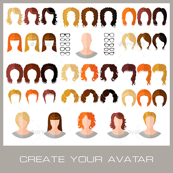 GraphicRiver Creation of Fashion Female Avatars 11445788 GraphicRiver Creation of Fashion Female Avatars 11445788