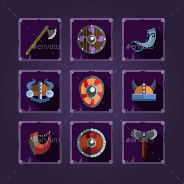 GraphicRiver Game Icons Viking Emblems 11445806 GraphicRiver Game Icons Viking Emblems 11445806
