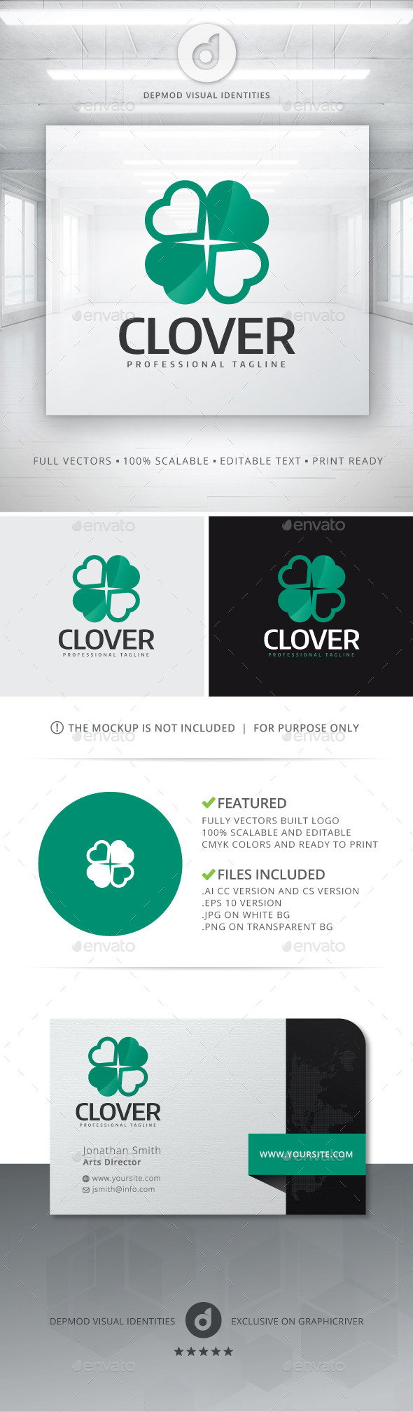 GraphicRiver Clover Logo 11447125 GraphicRiver Clover Logo 11447125