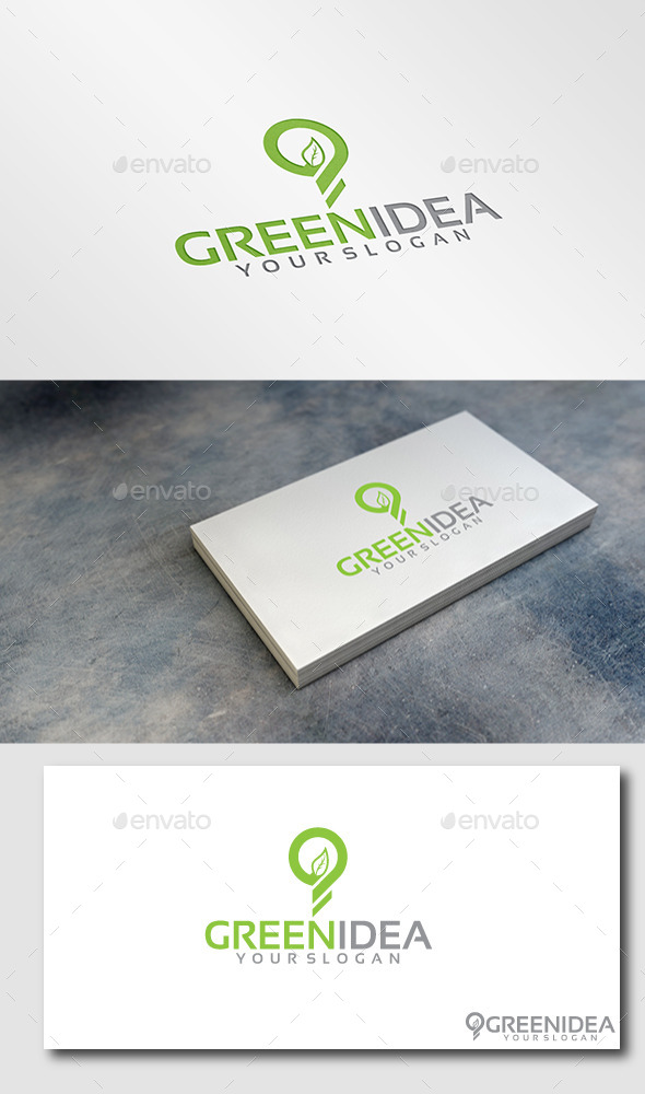 GraphicRiver Green Idea Logo 11447984 GraphicRiver Green Idea Logo 11447984