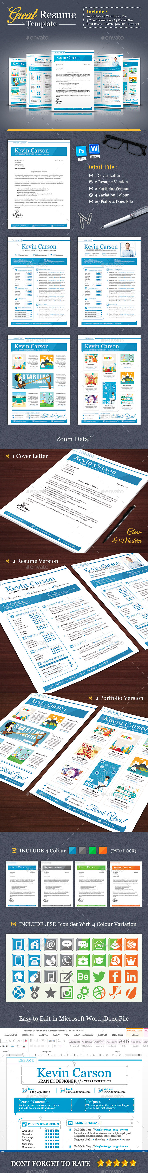 GraphicRiver Great Resume CV 11448792 GraphicRiver Great Resume CV 11448792