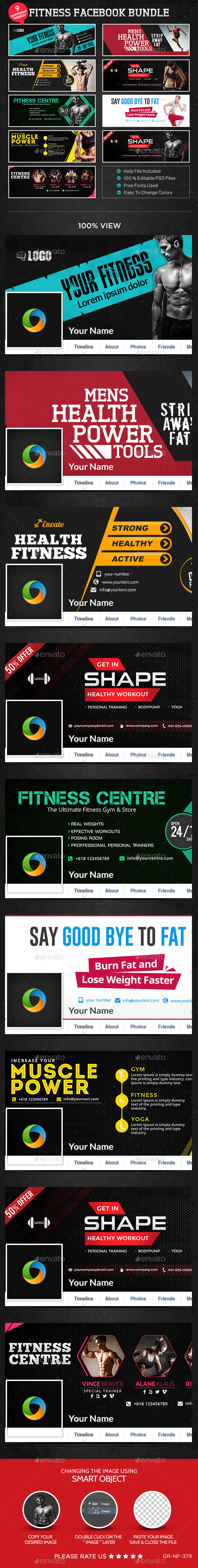 GraphicRiver Fitness FB Bundle 9 Designs 11448803 GraphicRiver Fitness FB Bundle 9 Designs 11448803