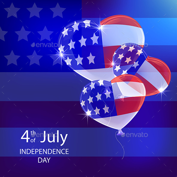 GraphicRiver Independence Day Background with Balloons 11449003 GraphicRiver Independence Day Background with Balloons 11449003