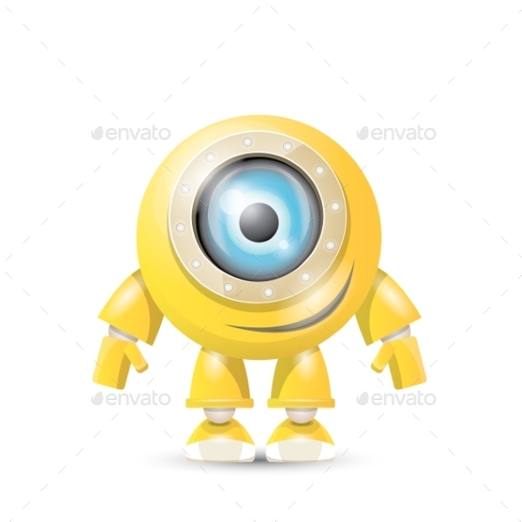 GraphicRiver Orange Cartoon Robot Isolated On White 11449255 GraphicRiver Orange Cartoon Robot Isolated On White 11449255