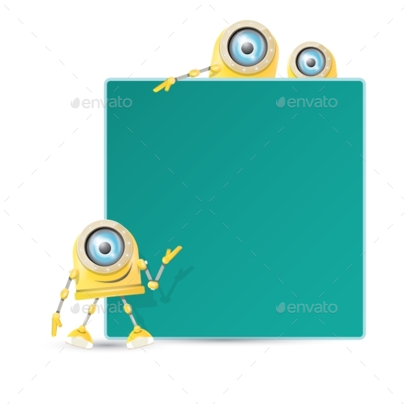 GraphicRiver Orange Cartoon Robots 11449269 GraphicRiver Orange Cartoon Robots 11449269