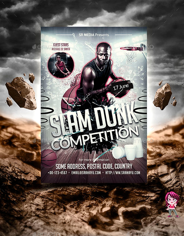GraphicRiver Slam Dunk Competition Flyer Template 11386483 GraphicRiver Slam Dunk Competition Flyer Template 11386483