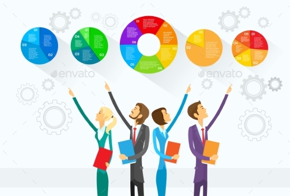 GraphicRiver Business People Group Show Pie Diagram Infographic 11450908 GraphicRiver Business People Group Show Pie Diagram Infographic 11450908