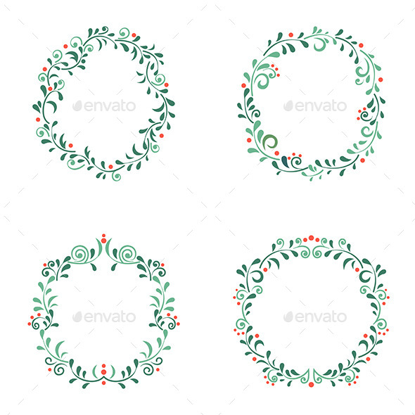 GraphicRiver Set of Floral Frames 11451319 GraphicRiver Set of Floral Frames 11451319