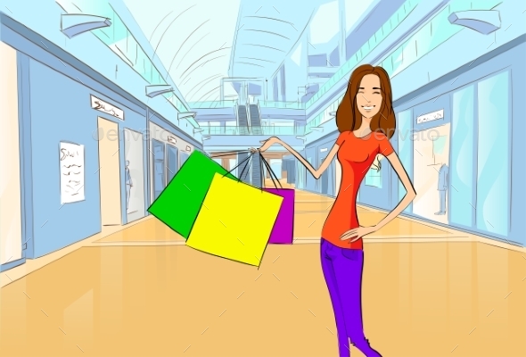 GraphicRiver Woman Shopping Bags Modern Luxury Shop Mall 11451896 GraphicRiver Woman Shopping Bags Modern Luxury Shop Mall 11451896