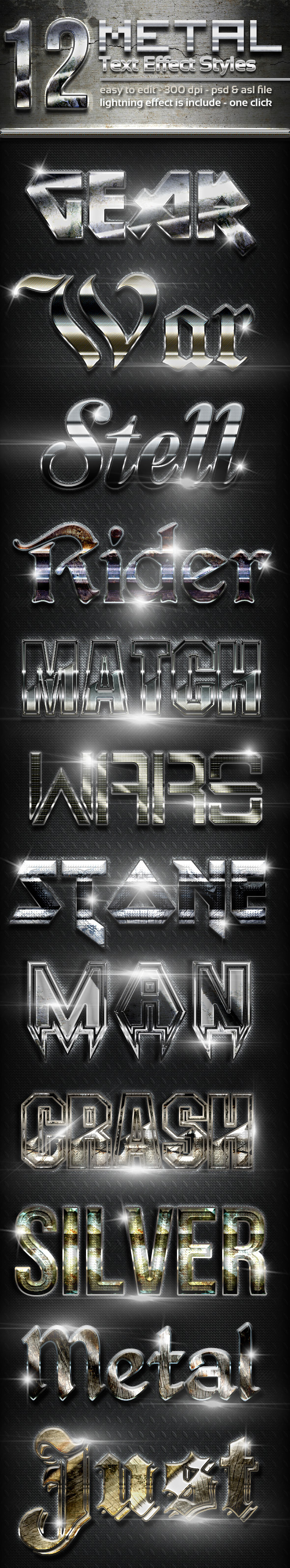 GraphicRiver 12 Metal Text Effect Styles Vol 2 11452083 GraphicRiver 12 Metal Text Effect Styles Vol 2 11452083
