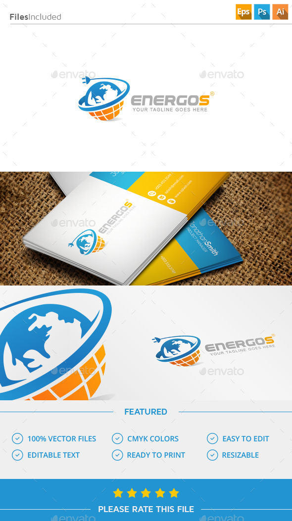 GraphicRiver Energy Planet Logo 11452102 GraphicRiver Energy Planet Logo 11452102