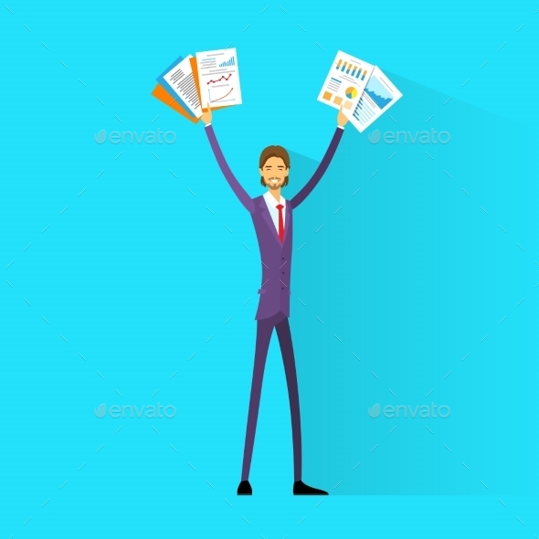 GraphicRiver Business Man Excited Hold Hands Up Paper Documents 11452294 GraphicRiver Business Man Excited Hold Hands Up Paper Documents 11452294