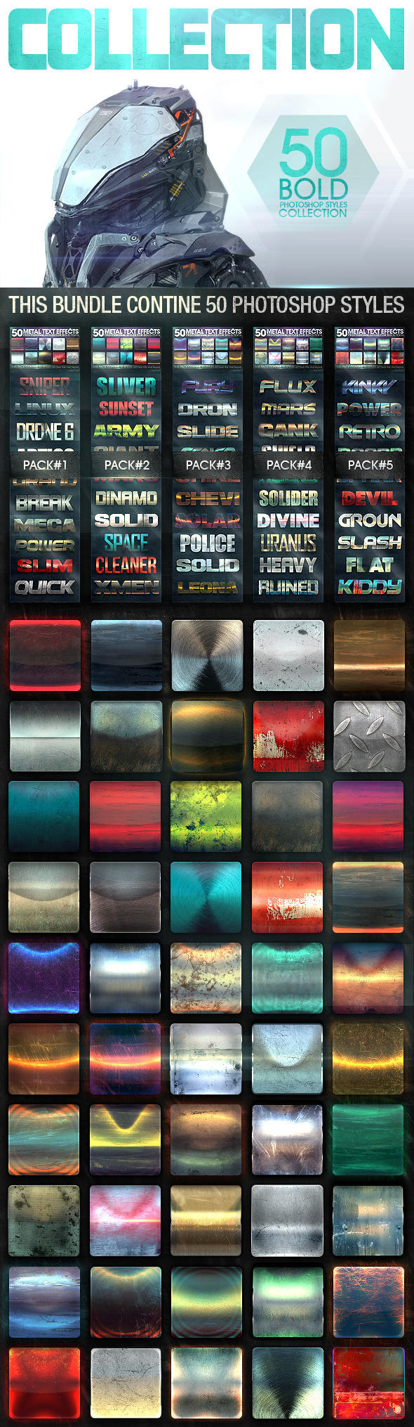 GraphicRiver 50 Metal Text Effects Bundle V3 11452419 GraphicRiver 50 Metal Text Effects Bundle V3 11452419