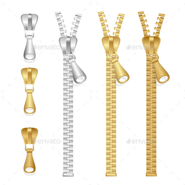 GraphicRiver Vector Realistic Zippers Type Set of Illustration 11452434 GraphicRiver Vector Realistic Zippers Type Set of Illustration 11452434