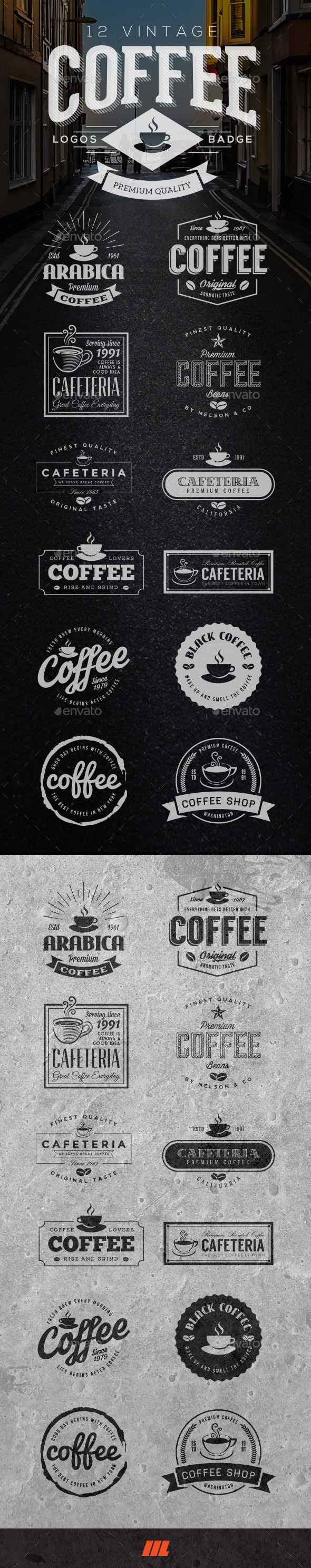 GraphicRiver 12 Retro Vintage Coffee Logo 11452453 GraphicRiver 12 Retro Vintage Coffee Logo 11452453