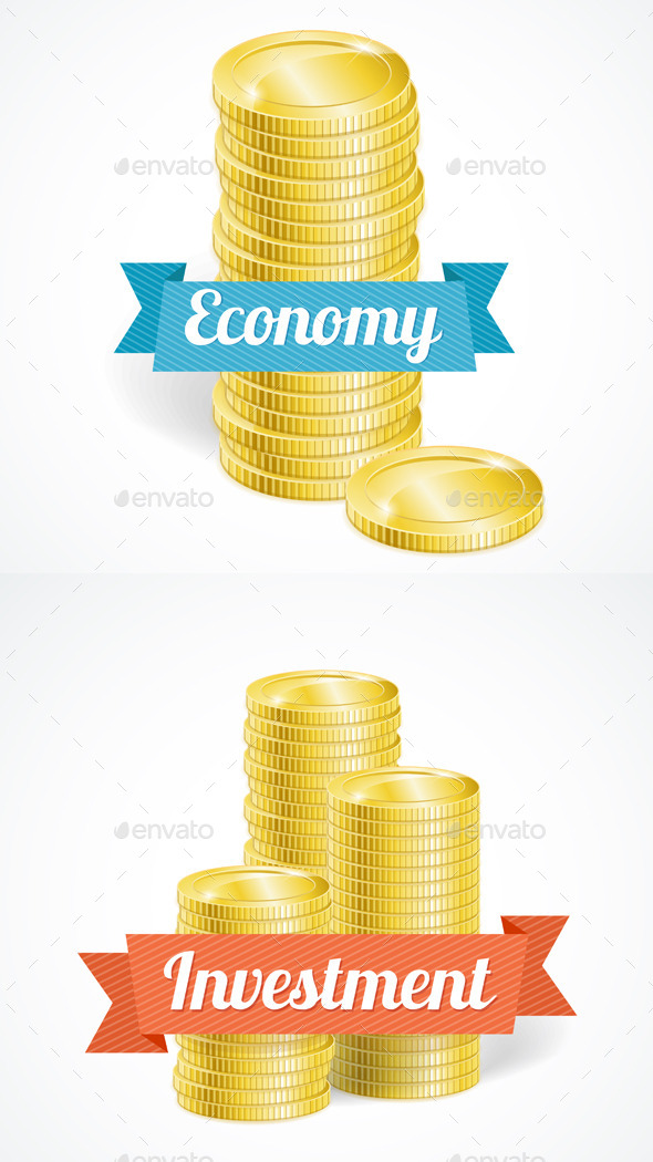 GraphicRiver Vector Columns of Gold Coins Isolated on White 11452454 GraphicRiver Vector Columns of Gold Coins Isolated on White 11452454