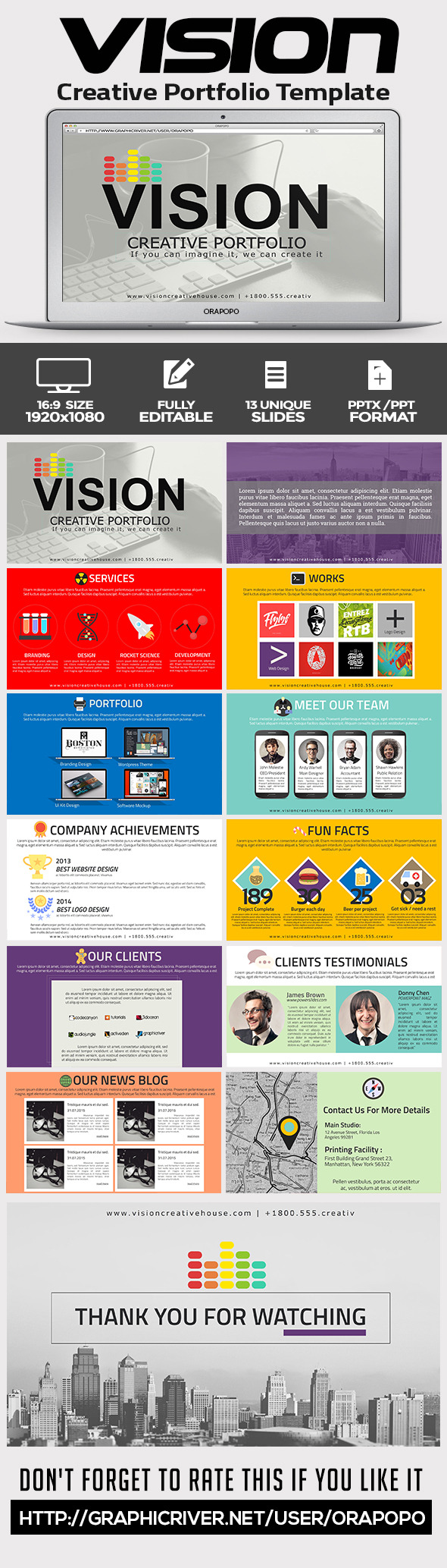 GraphicRiver Vision Creative Portfolio Template 11433926 GraphicRiver Vision Creative Portfolio Template 11433926
