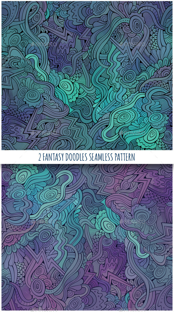 GraphicRiver 2 Fantasy Seamless Patterns 11452924 GraphicRiver 2 Fantasy Seamless Patterns 11452924