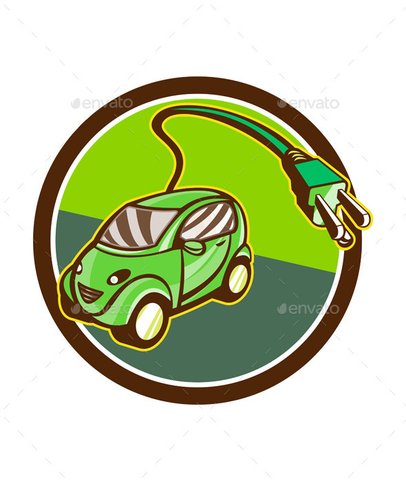 GraphicRiver Plug-in Hybrid Electric Vehicle Circle Retro 11453102 GraphicRiver Plug-in Hybrid Electric Vehicle Circle Retro 11453102
