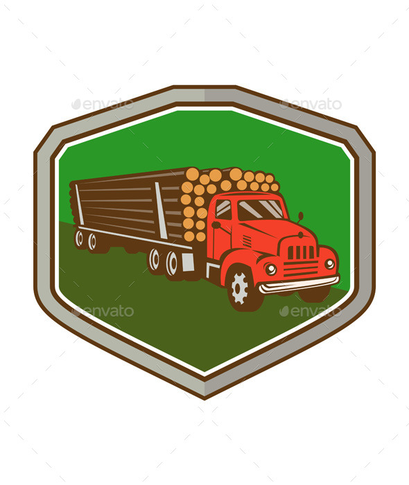 GraphicRiver Truck Vintage Logging Shield Retro 11453161 GraphicRiver Truck Vintage Logging Shield Retro 11453161