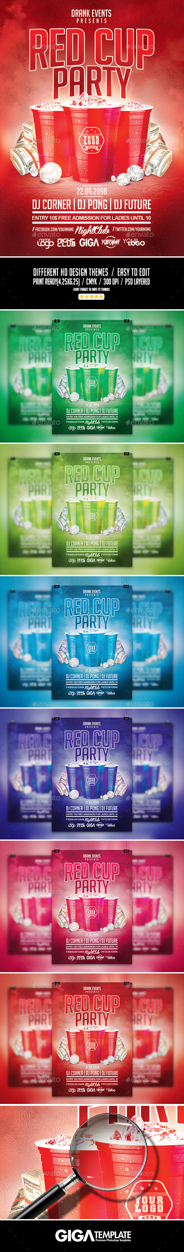GraphicRiver Red Cup Party Summer Night PSD Flyer Template 11453180 GraphicRiver Red Cup Party Summer Night PSD Flyer Template 11453180