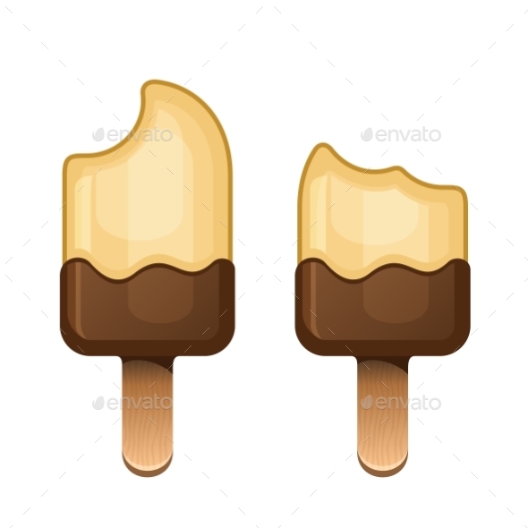GraphicRiver Chocolate Icecream Dessert Set On Wooden Stick 11453707 GraphicRiver Chocolate Icecream Dessert Set On Wooden Stick 11453707